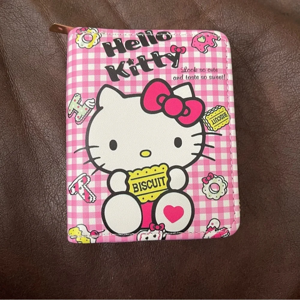 Hello Kitty fashion Wallet coin card round zip wallet Bag Cartoon Cat Cute New